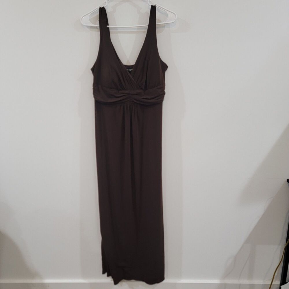 Y2K Enfocus Studio Babydoll Dress Womens‎ Size Small Brown Fairy Grunge Midi